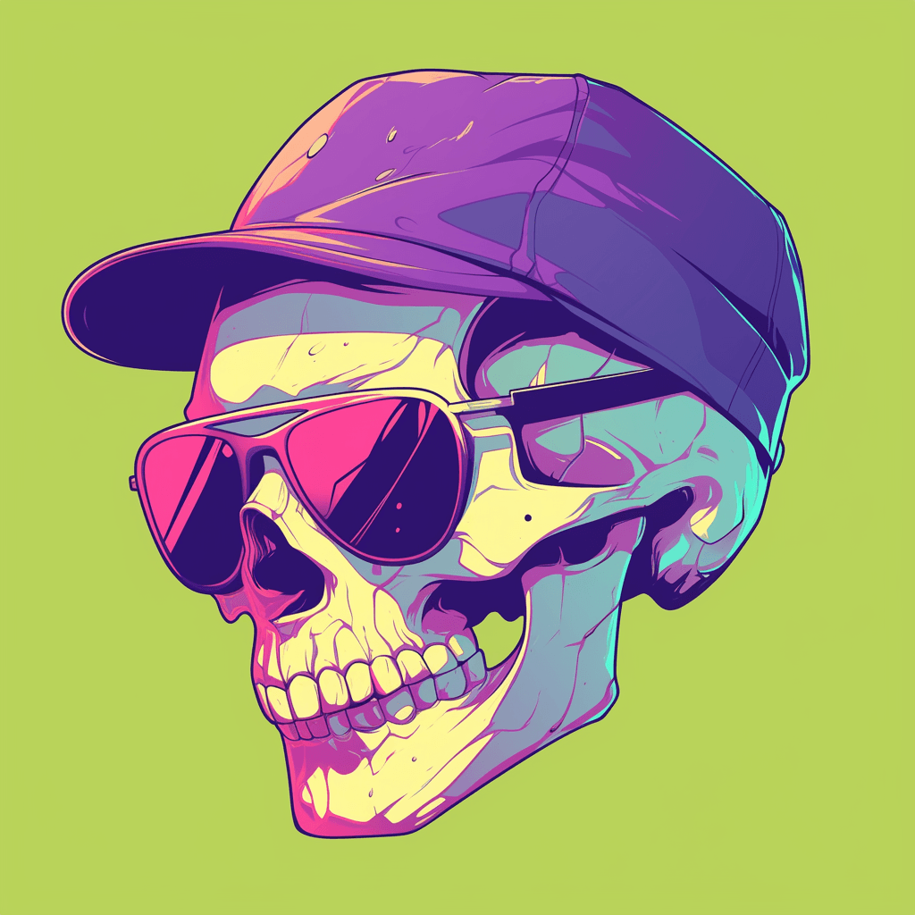 Skull Dawn original repeating artwork