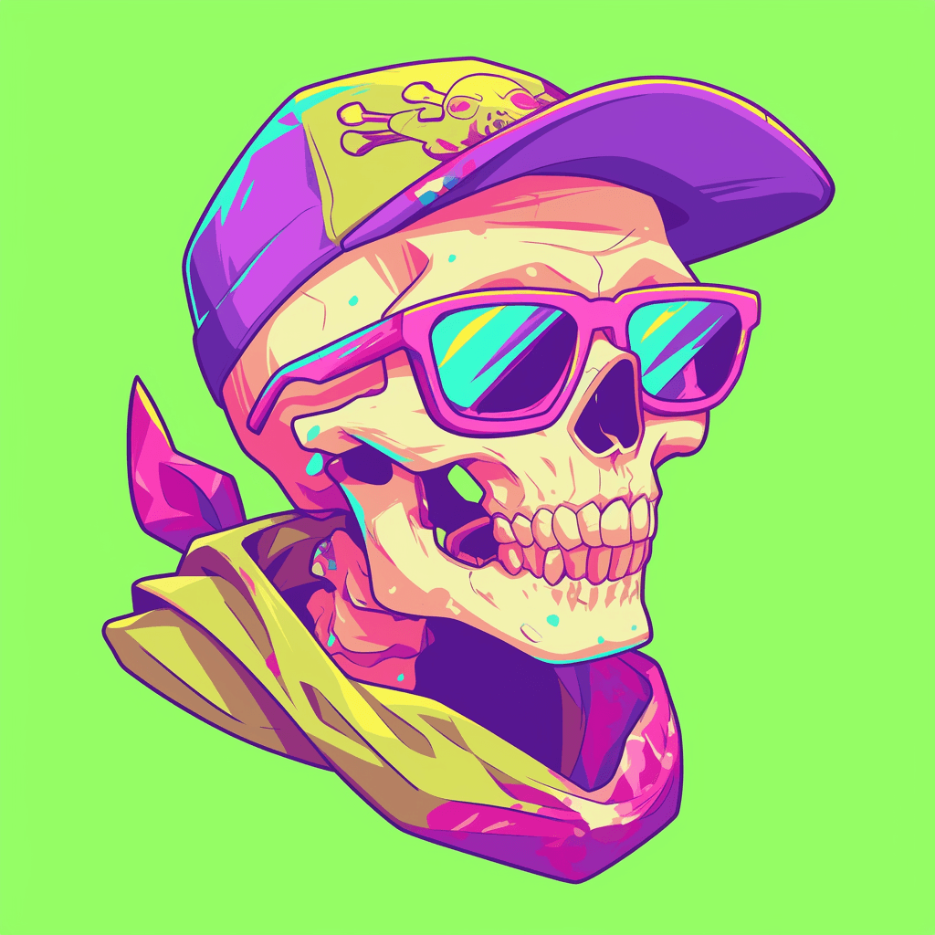Skull Echo original repeating artwork