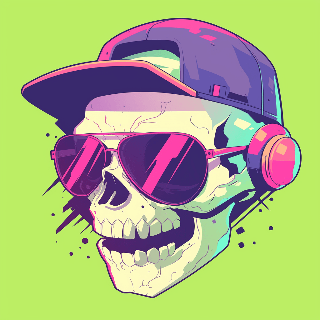 Skull Glow original repeating artwork