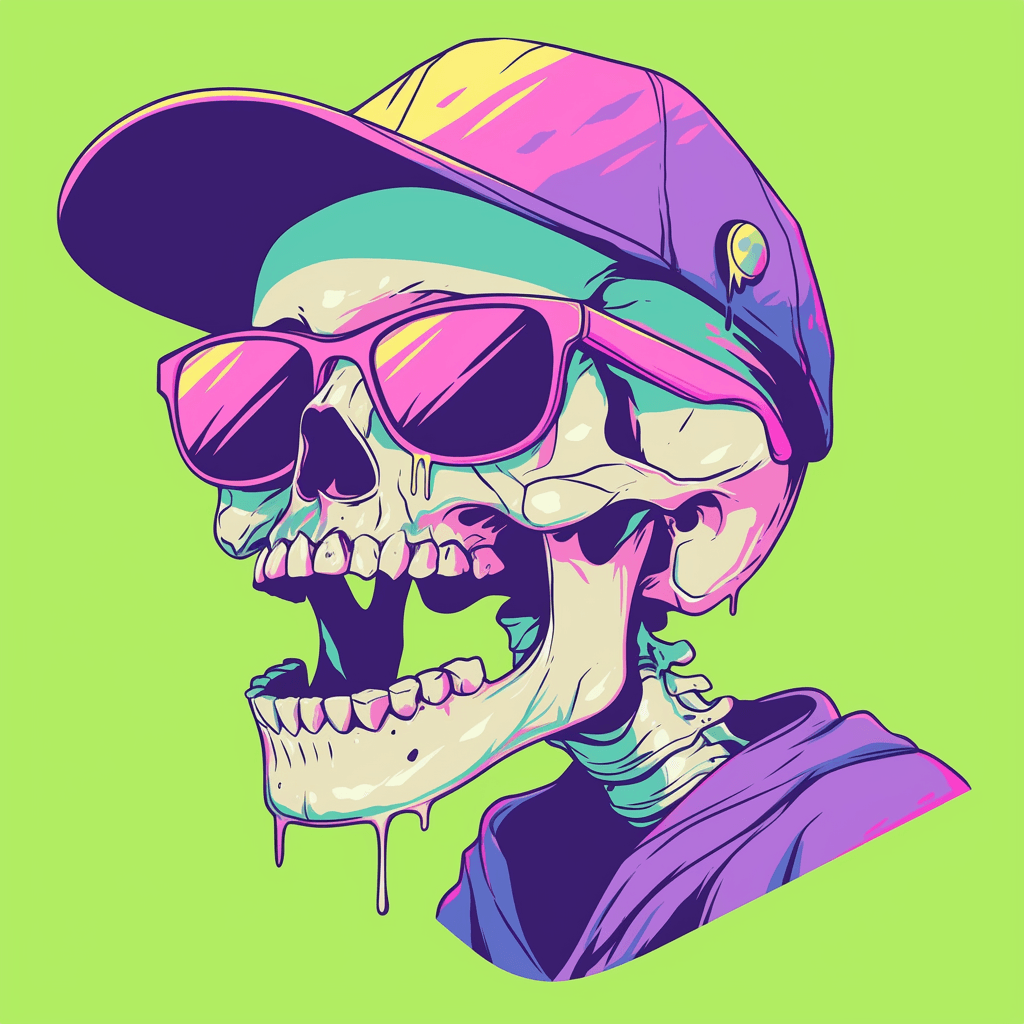Skull Show original repeating artwork