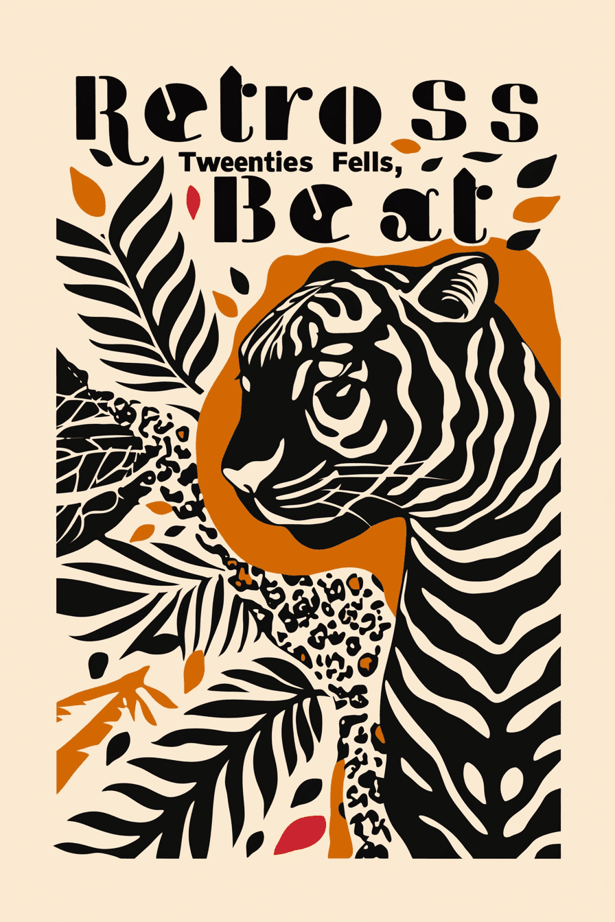 Leopard Zip original repeating artwork