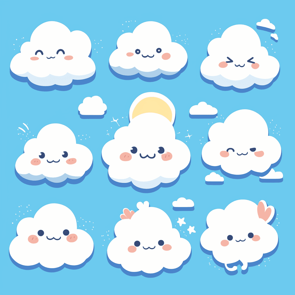 Cloud Duo original repeating artwork