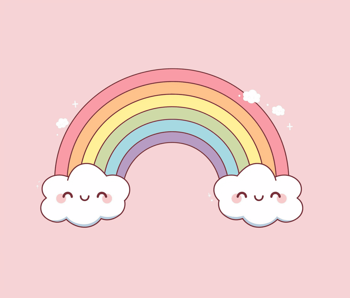 Rainbow Bounce original repeating artwork