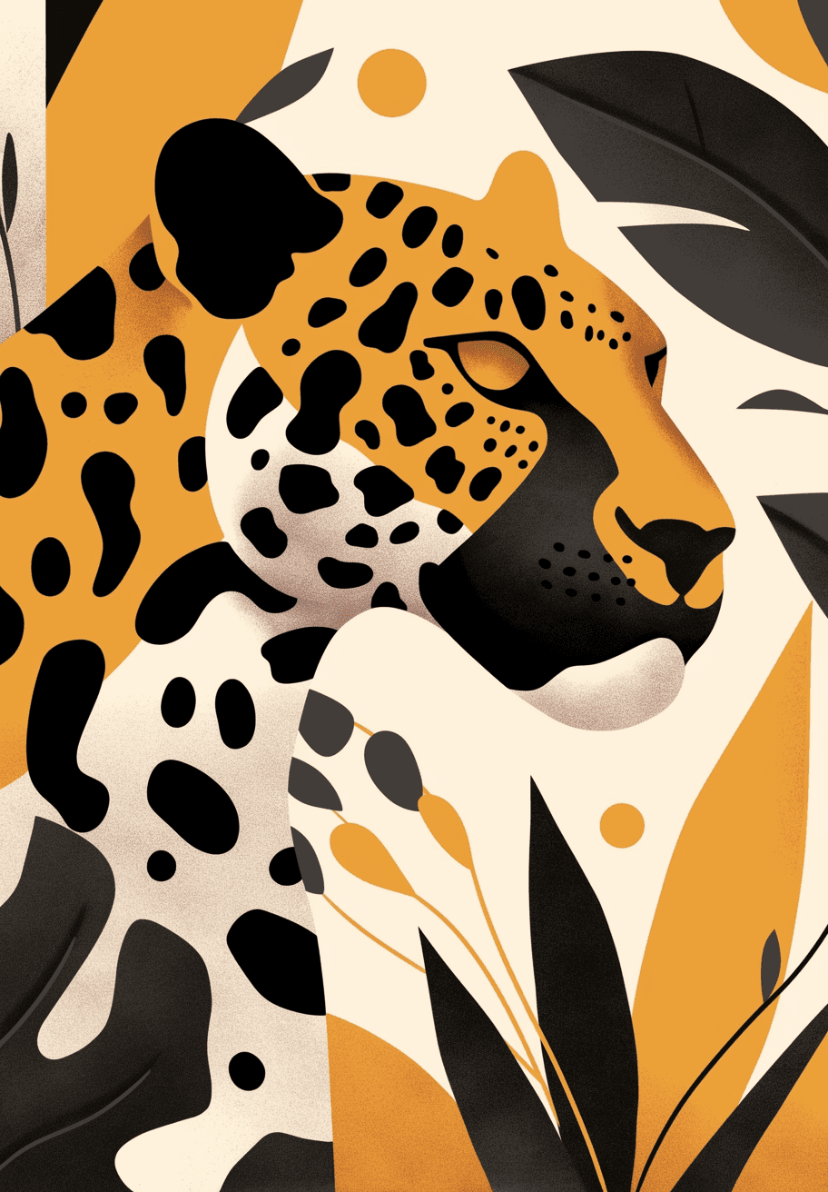 Leopard Coast original repeating artwork
