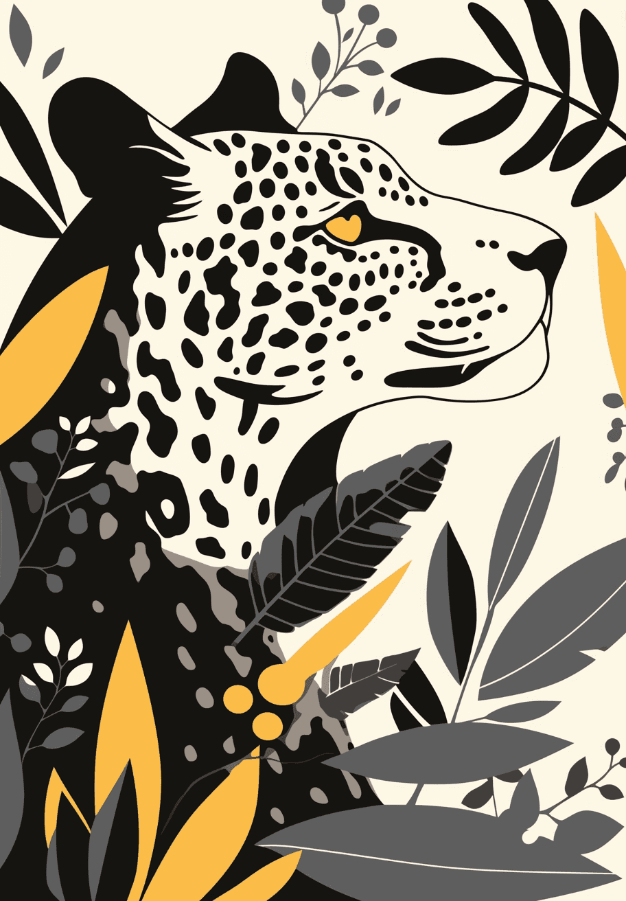 Leopard Slide original repeating artwork