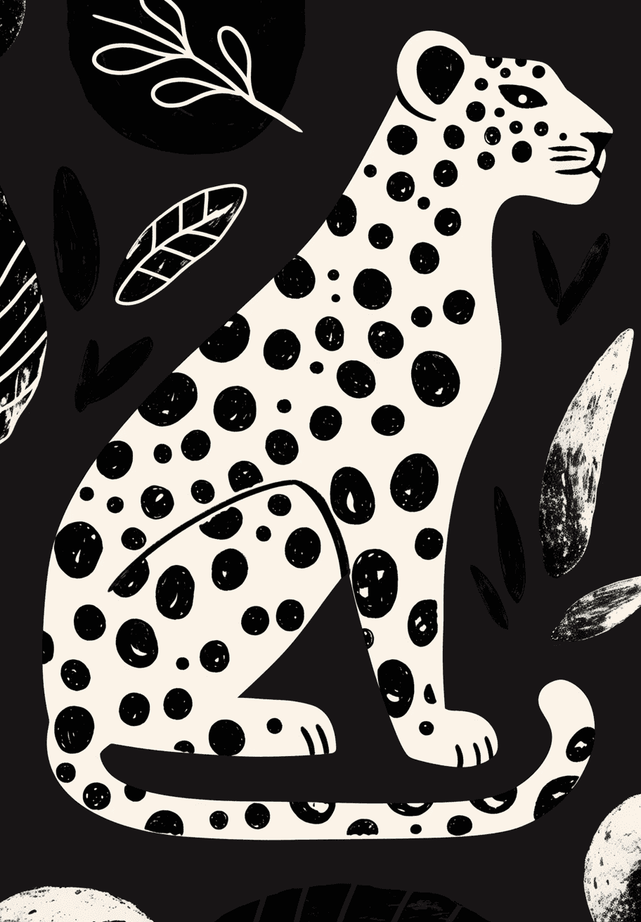 Leopard Groove original repeating artwork