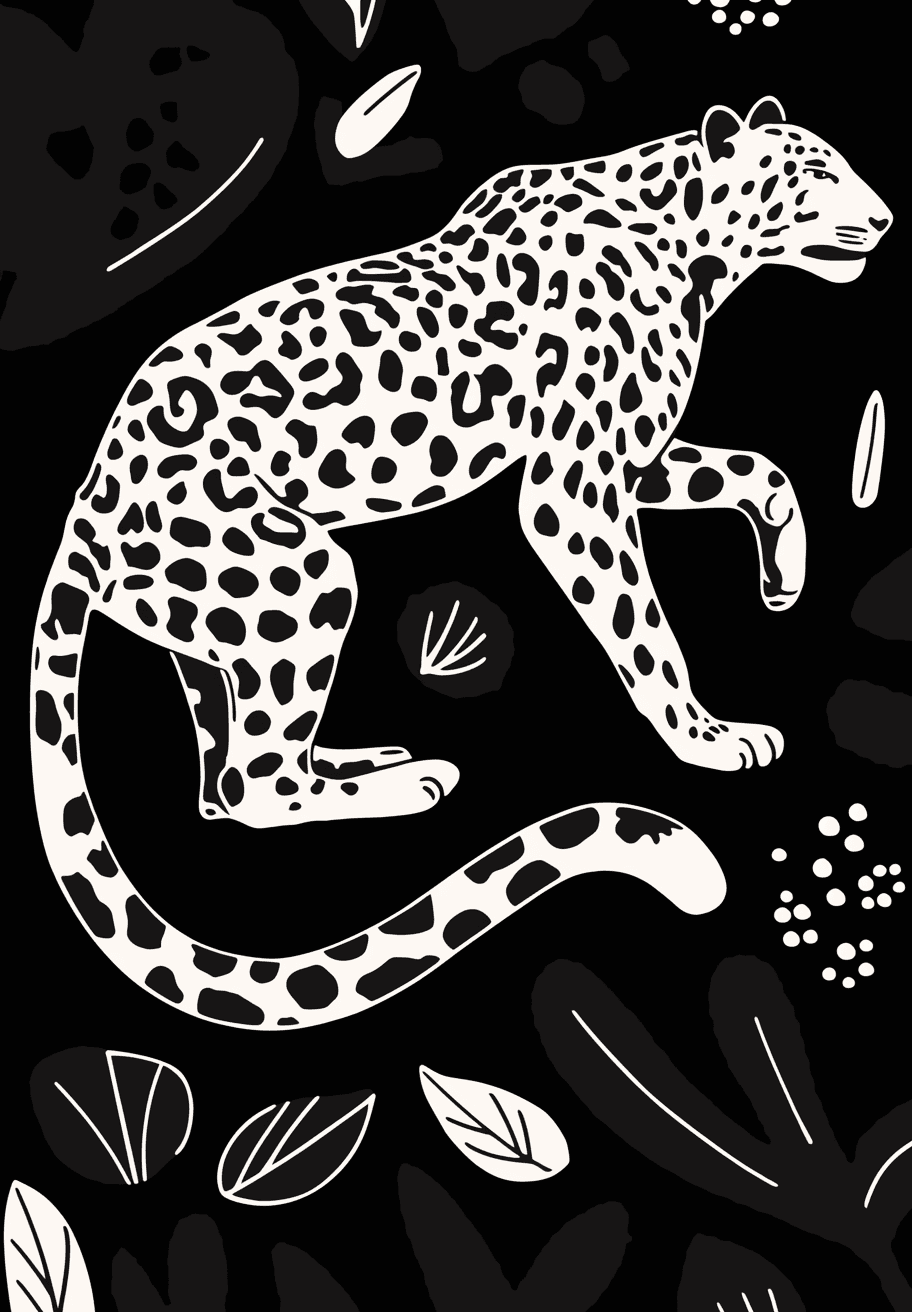 Leopard Studio original repeating artwork