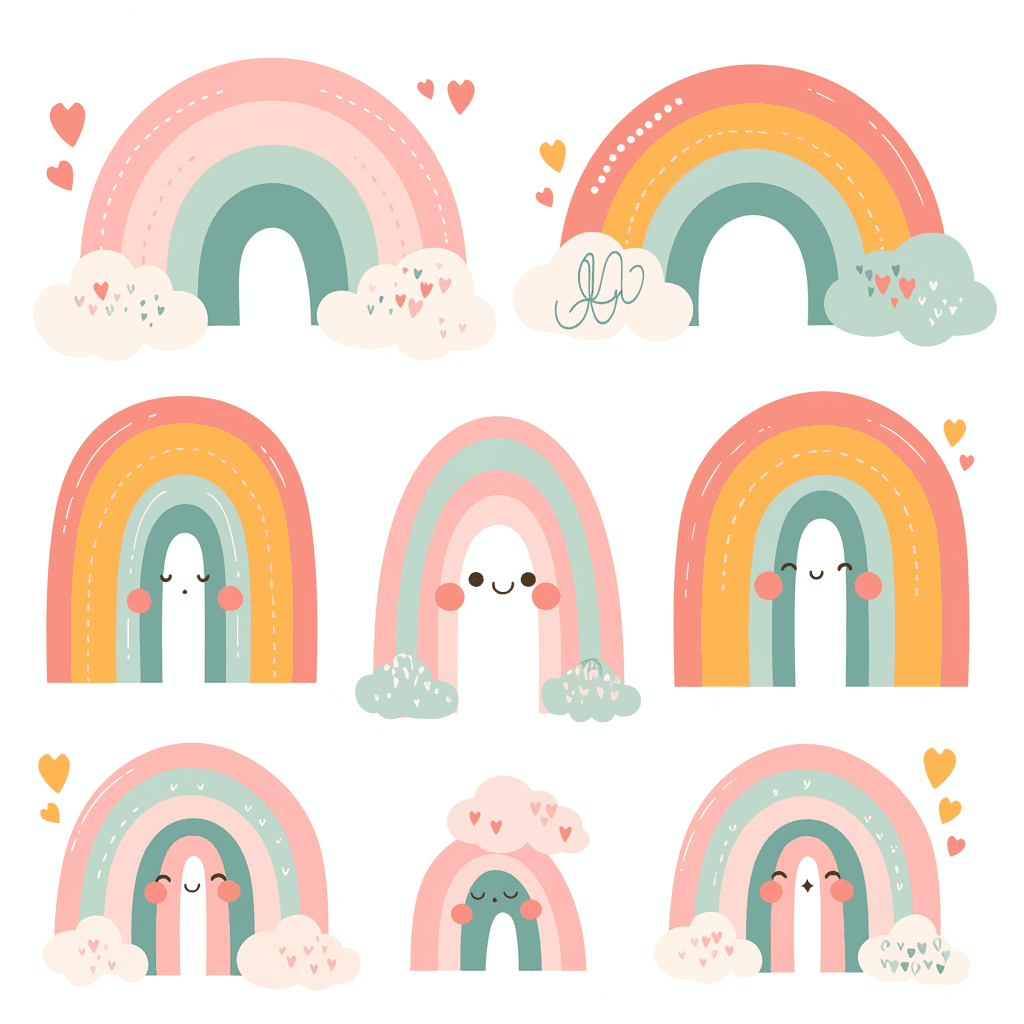 Rainbow Boulevard original repeating artwork