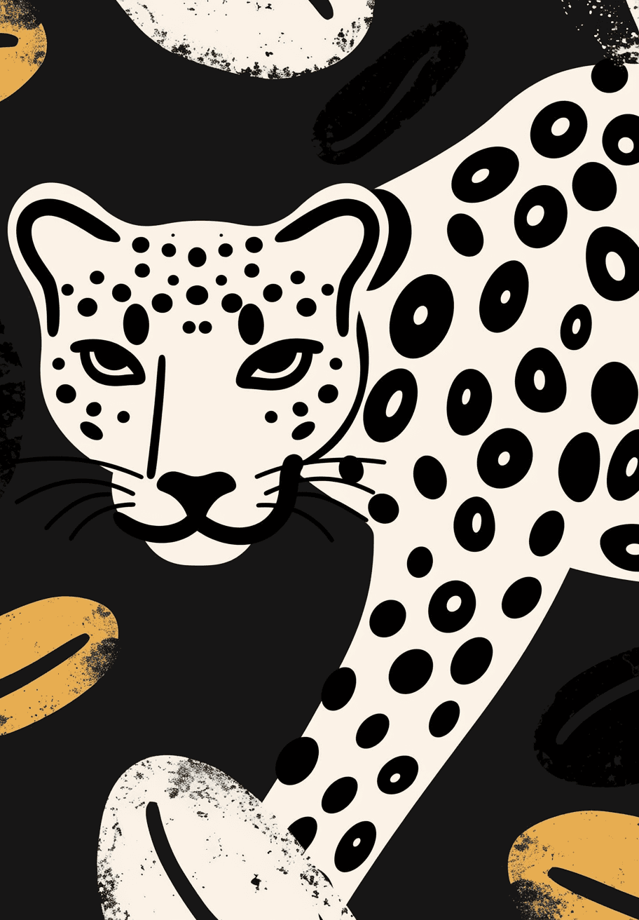Leopard Squad original repeating artwork