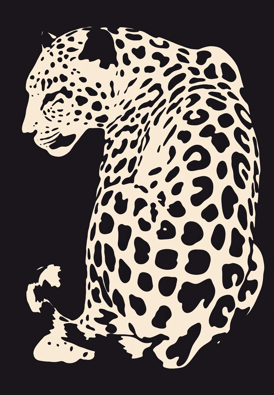 Leopard Label original repeating artwork