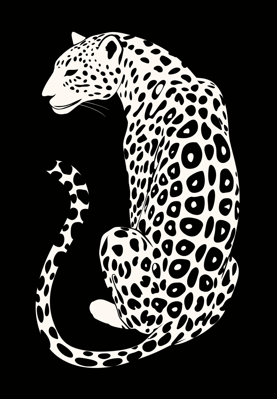 Leopard Rise original repeating artwork
