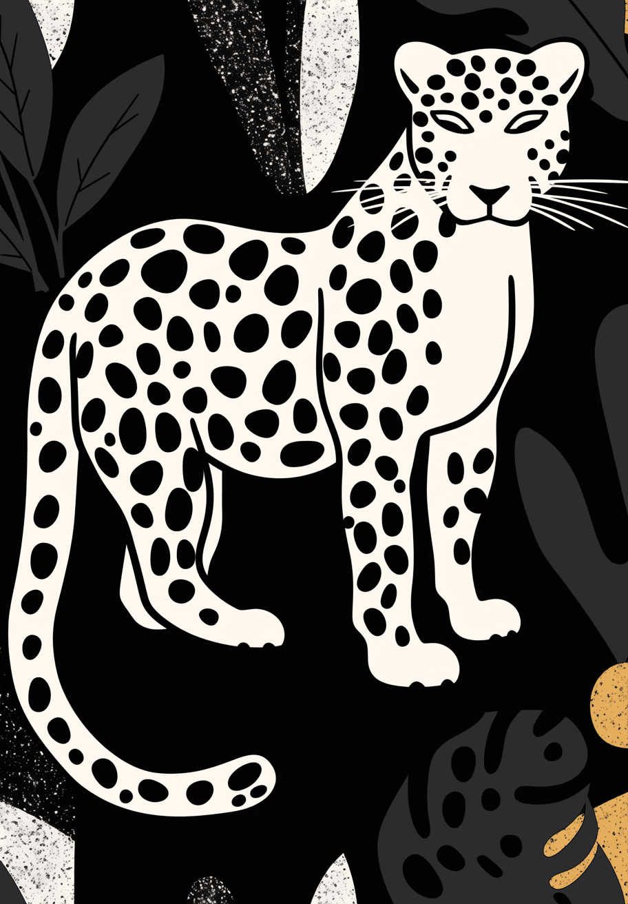 Leopard Rhythm original repeating artwork