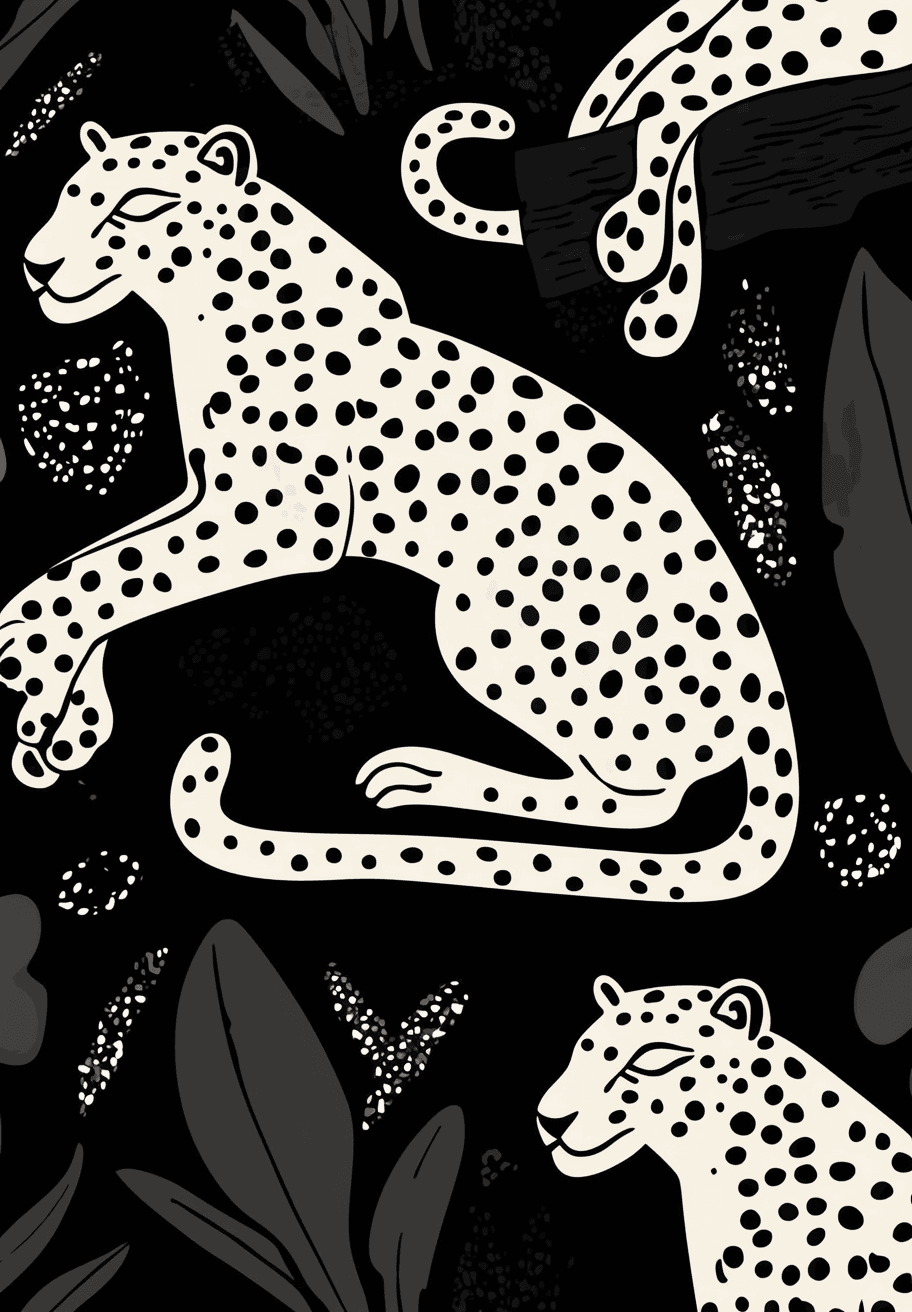 Leopard Pals original repeating artwork