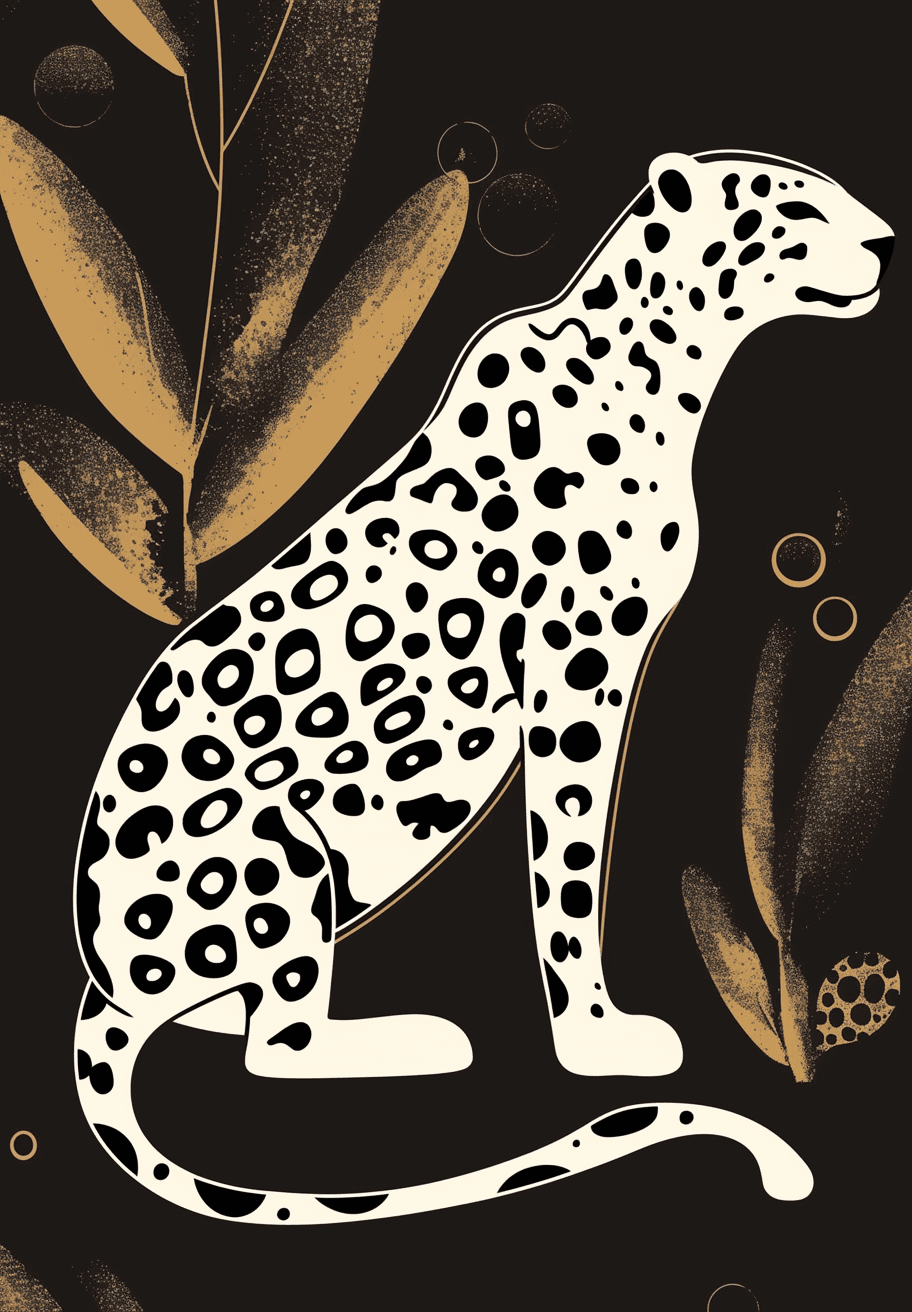 Leopard Corner original repeating artwork