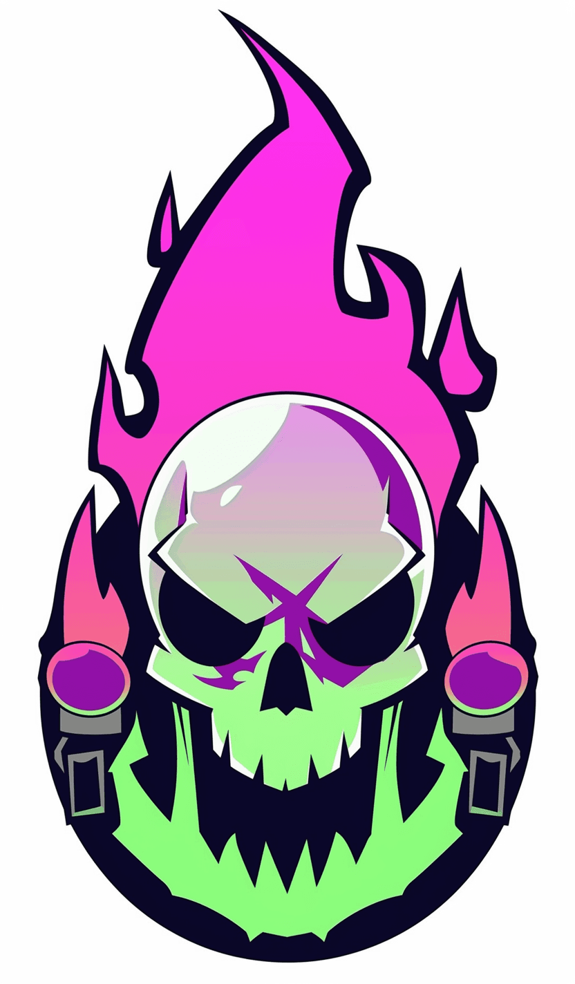 Skull Zip original repeating artwork