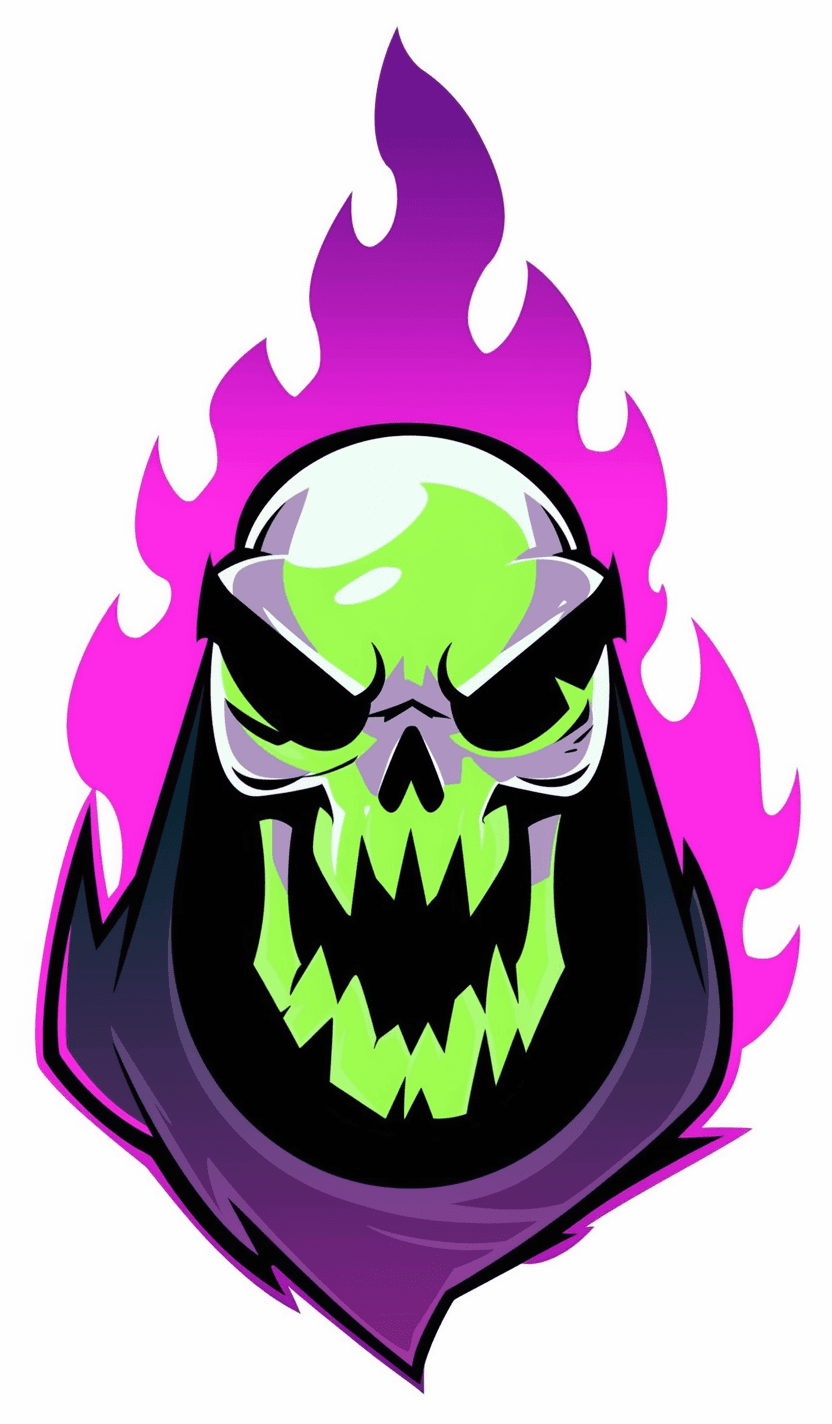 Skull Bloom original repeating artwork