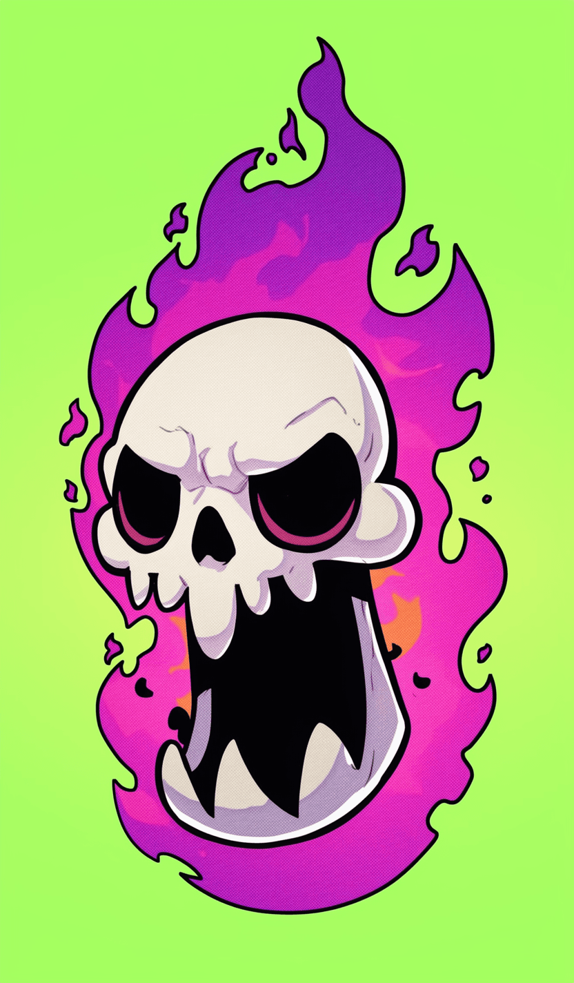 Skull Prism original repeating artwork