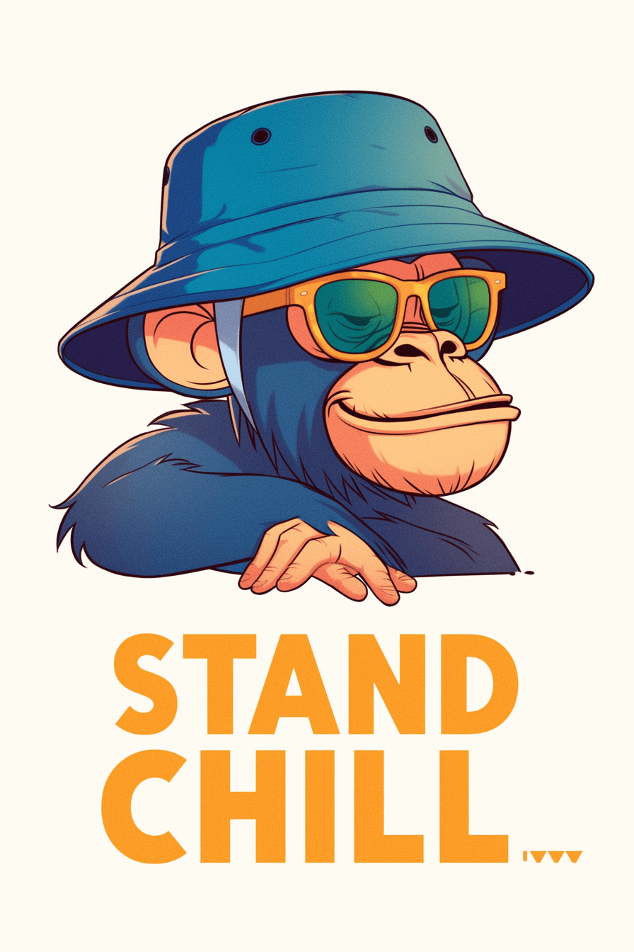 Street Ape Bop original repeating artwork