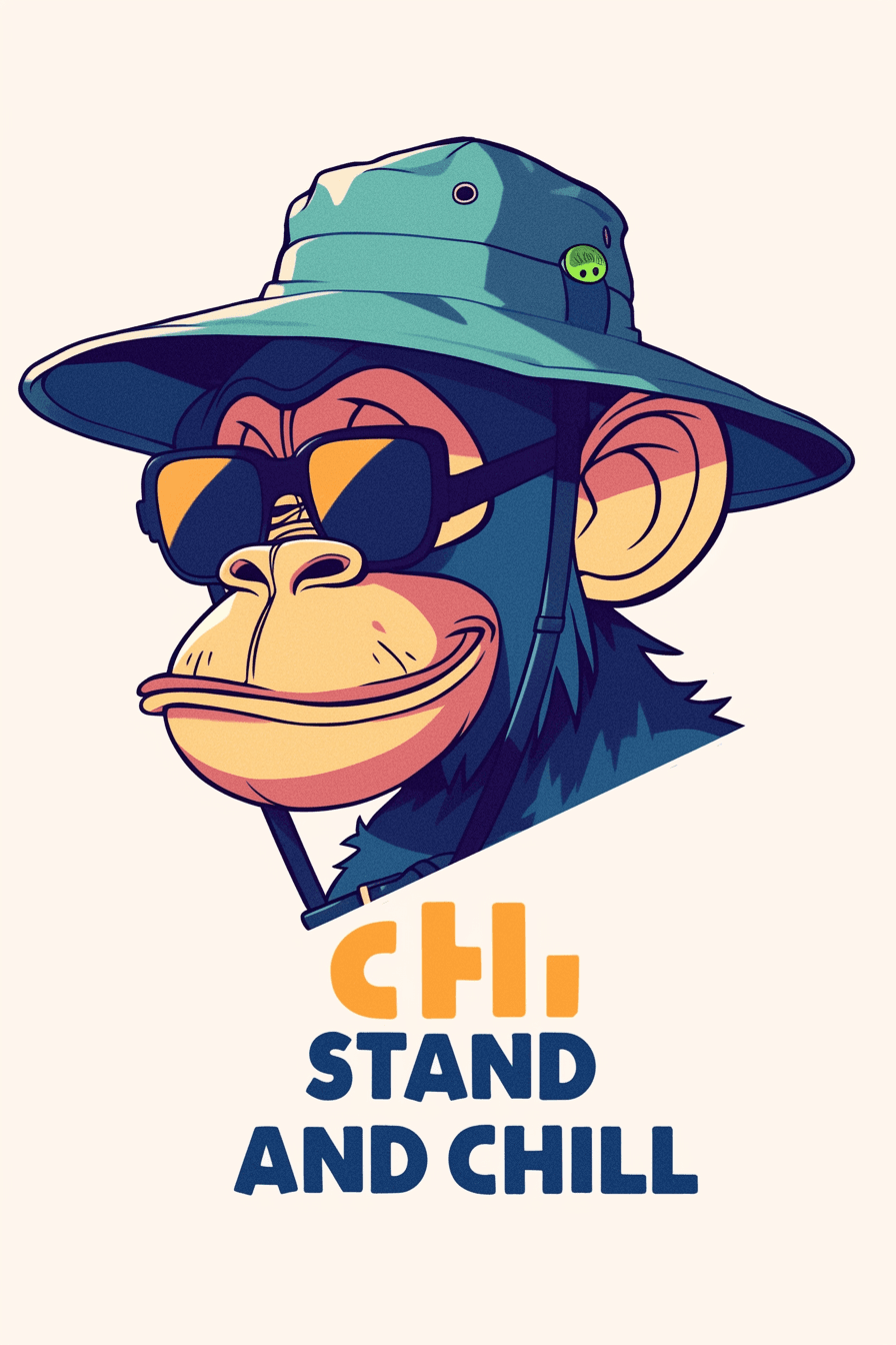 Street Ape Pals original repeating artwork