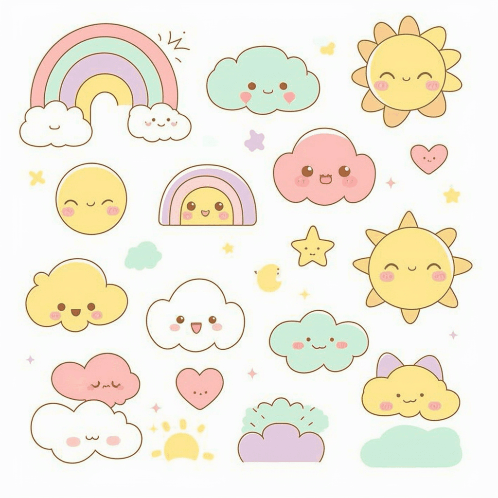 Weather Squad original repeating artwork