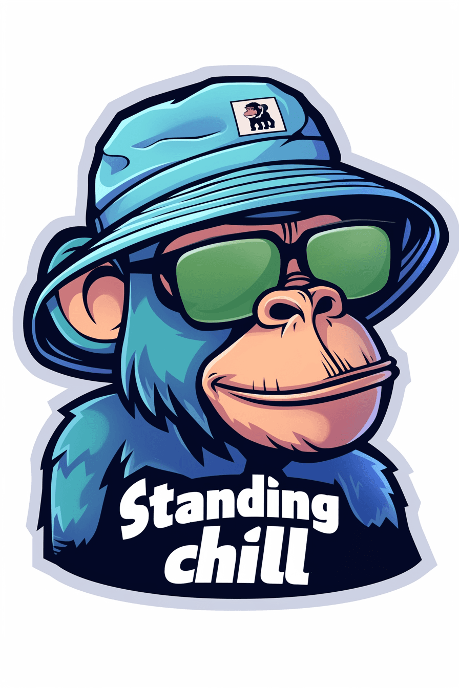 Ape Party original repeating artwork