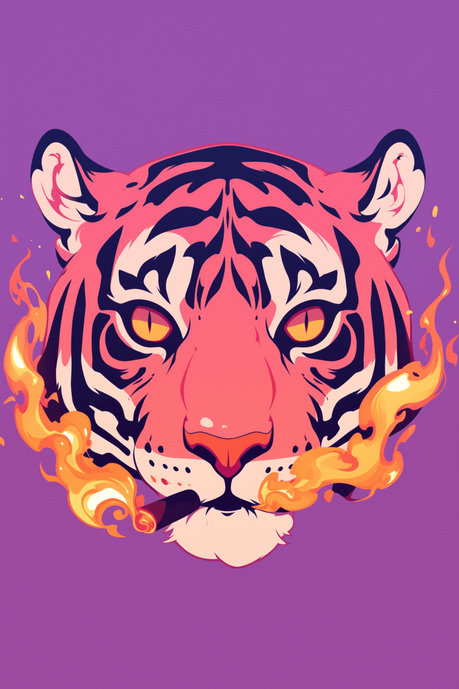 Tiger Squad original repeating artwork