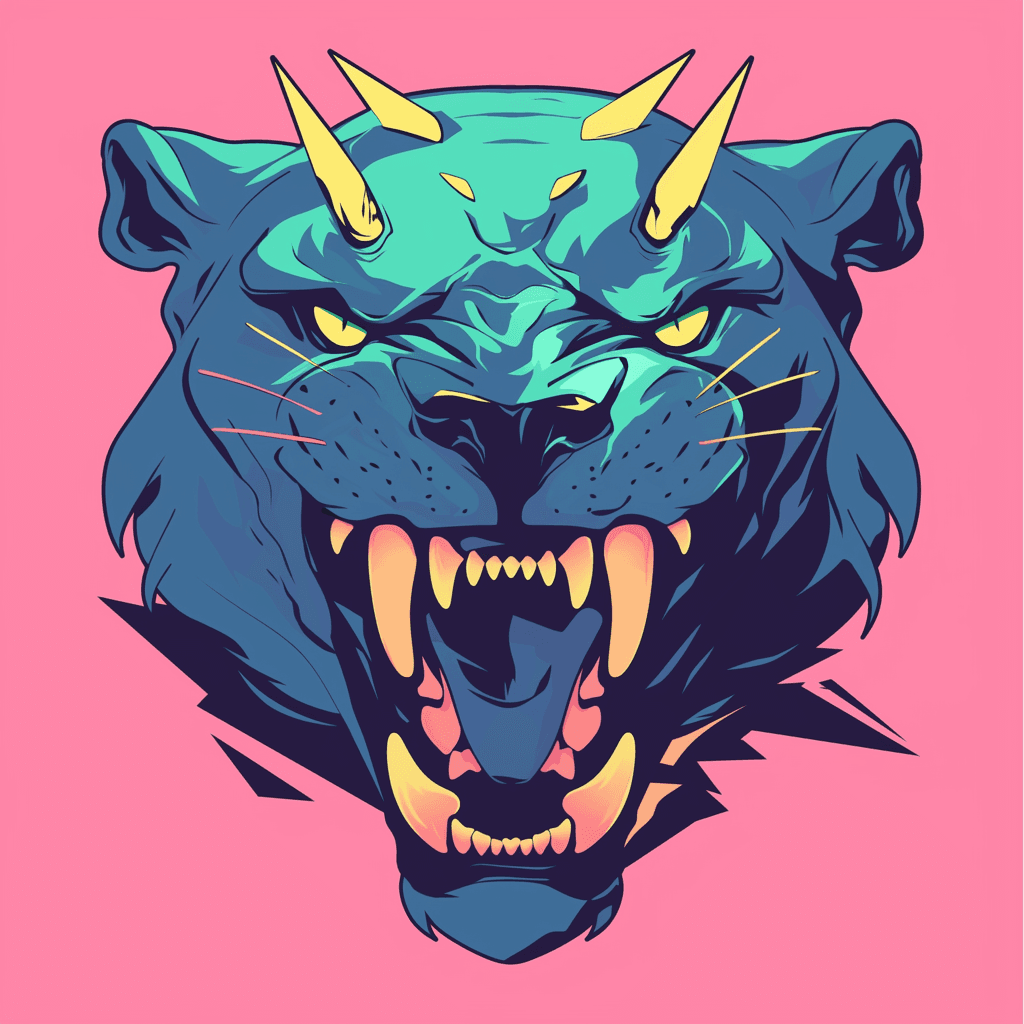 Beast Bop original repeating artwork