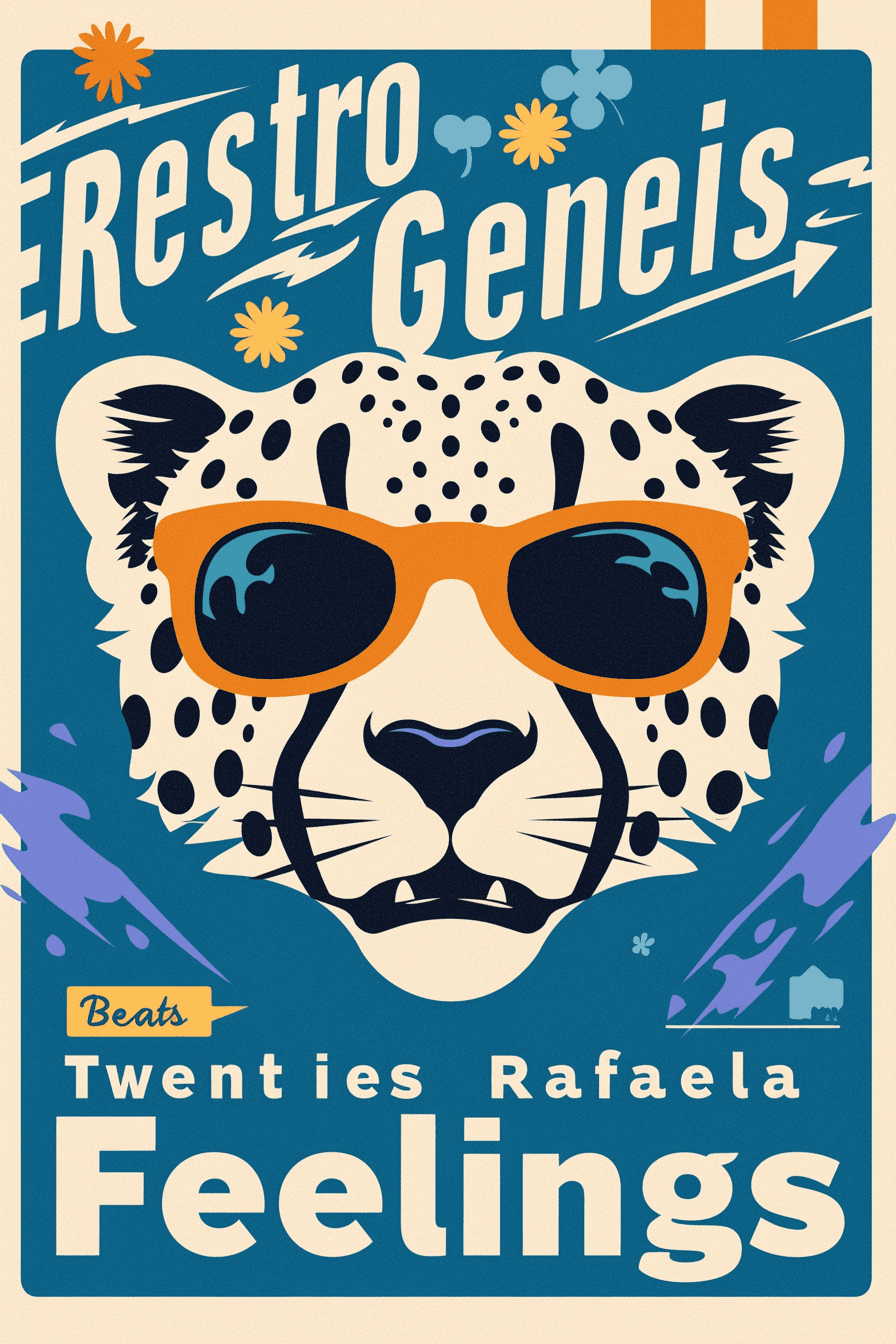 Leopard Morning original repeating artwork