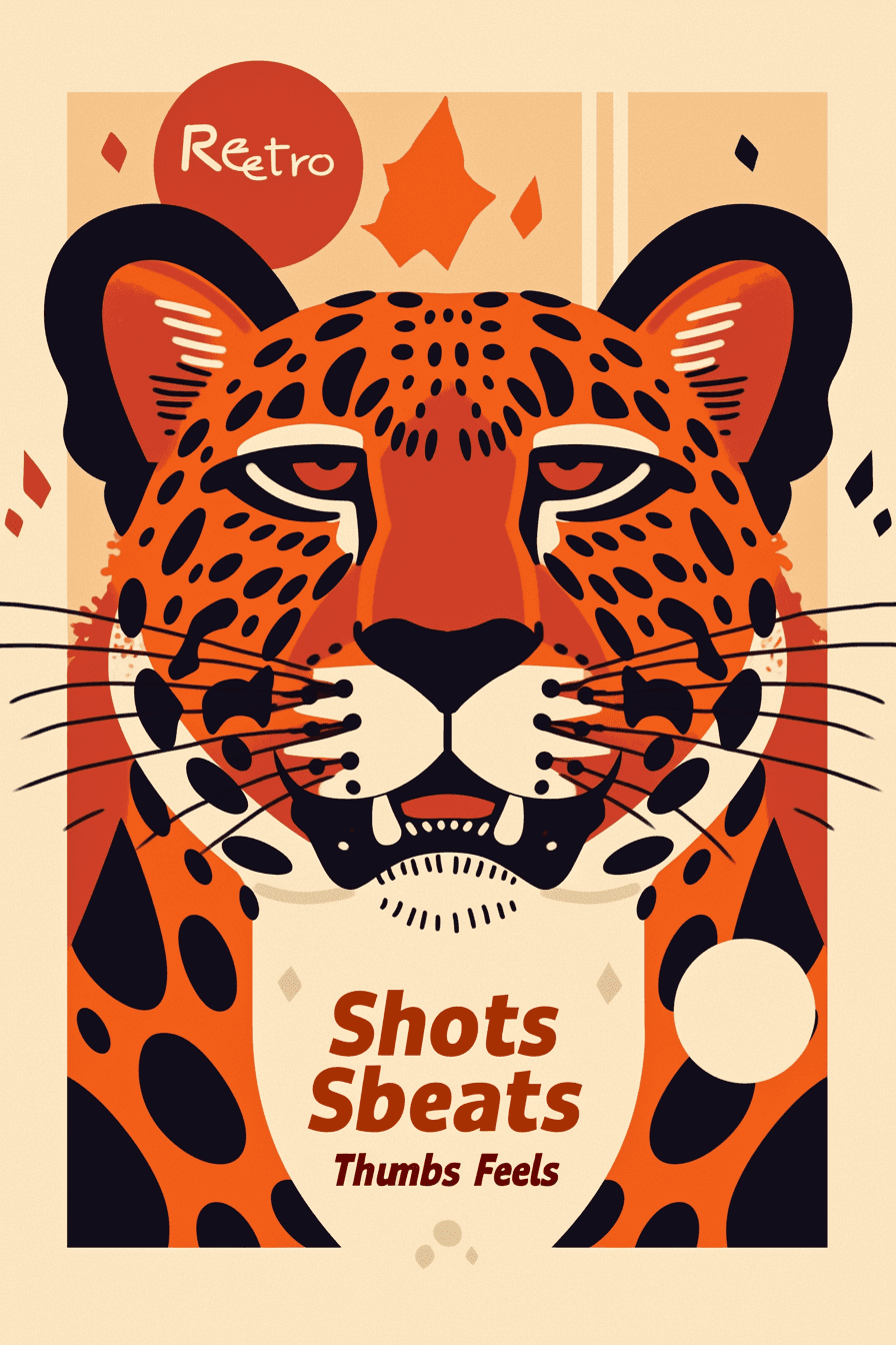 Leopard Neon original repeating artwork