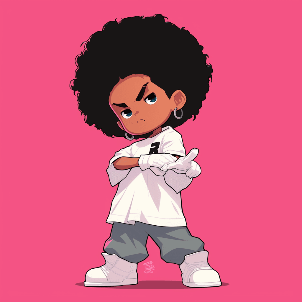 Afro Boy Squad original repeating artwork