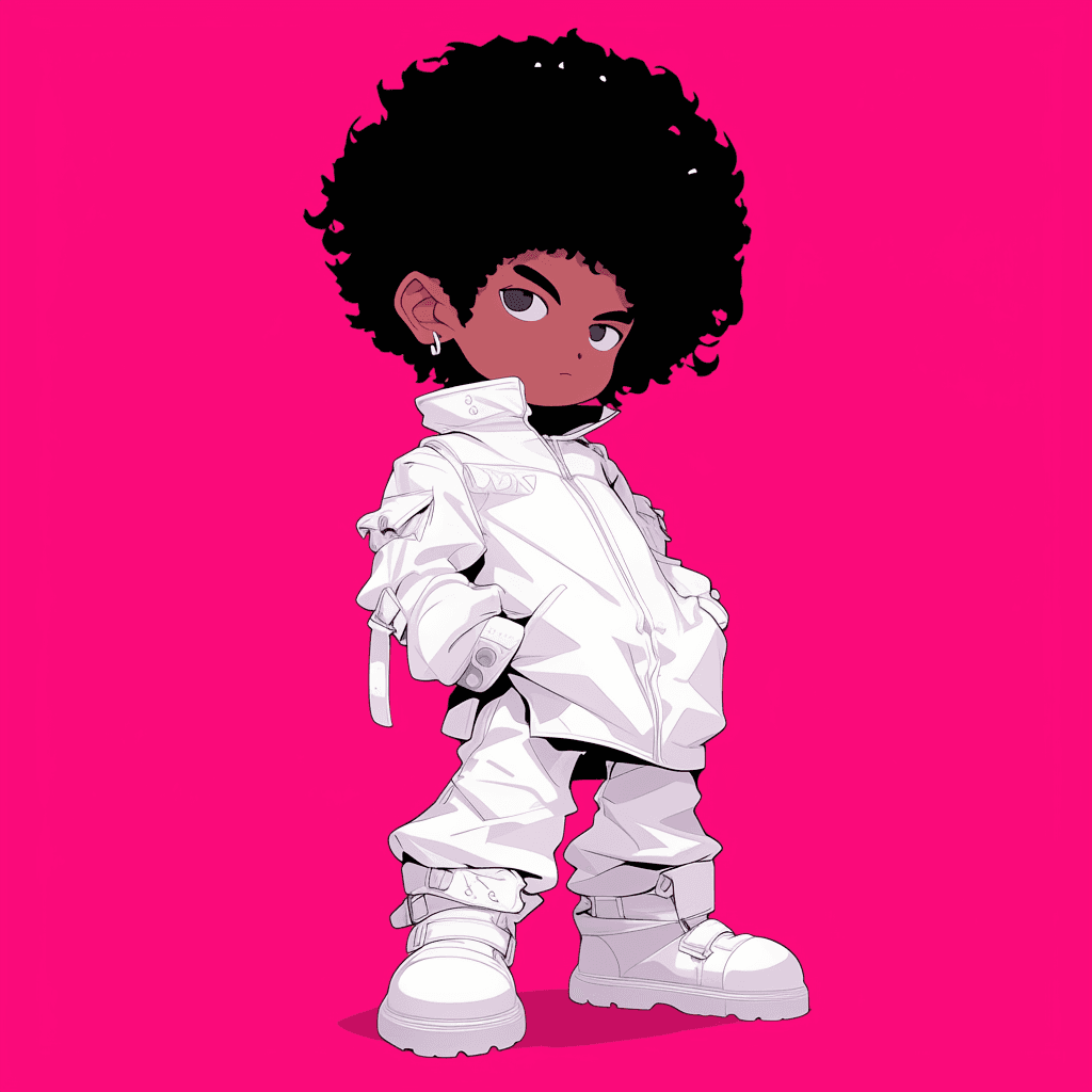 Afro Boy Club original repeating artwork