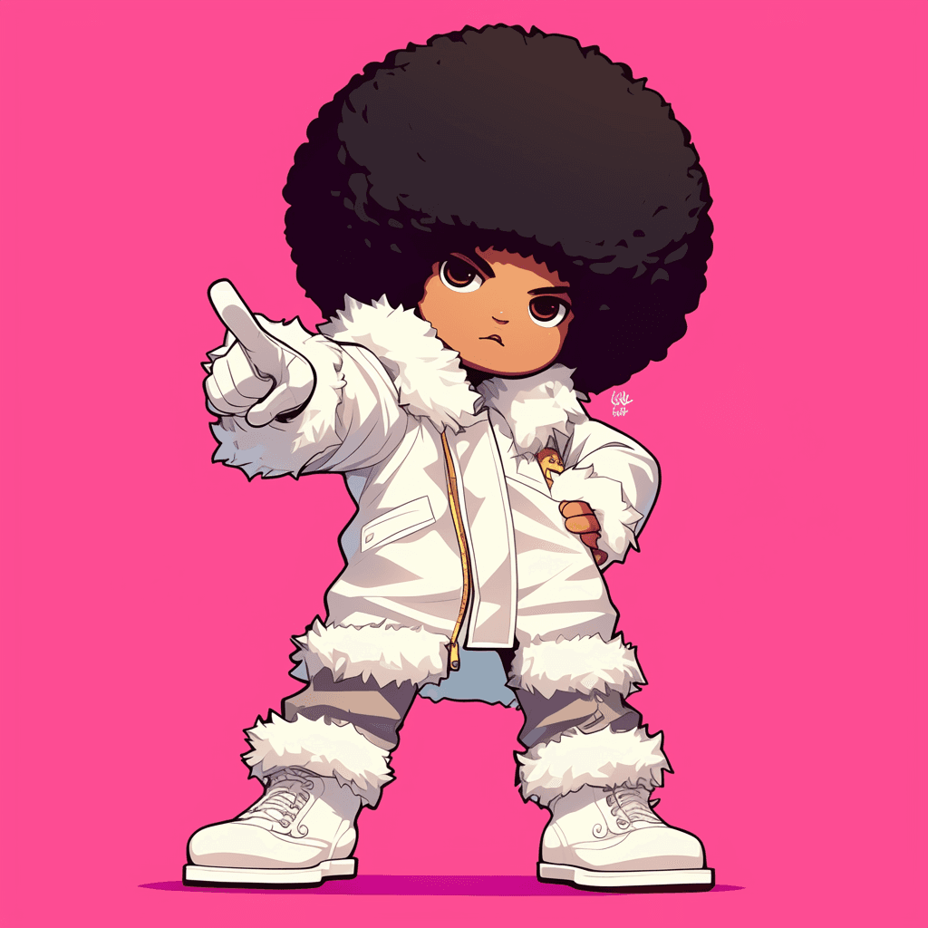 Afro Boy original repeating artwork