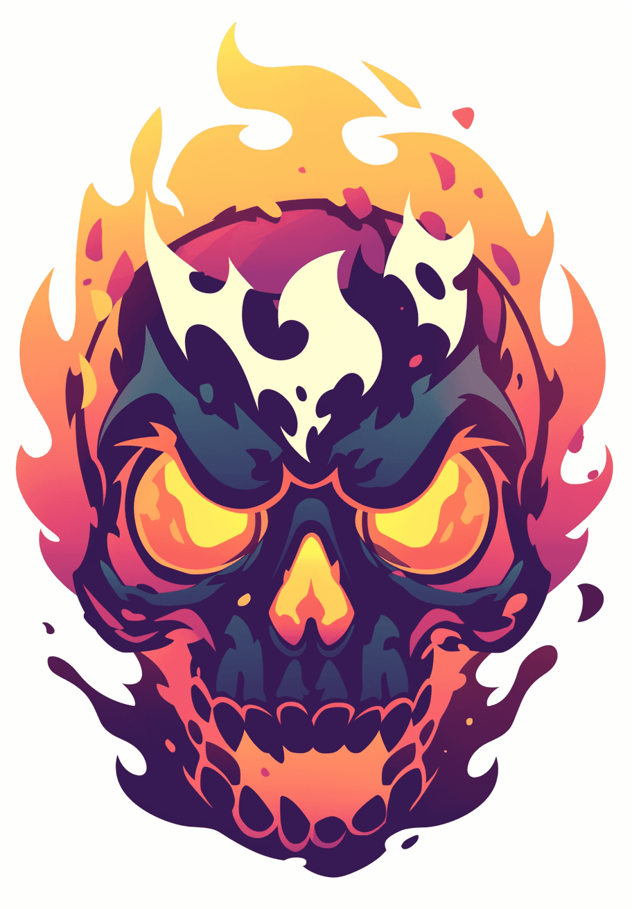 Skull Twilight original repeating artwork