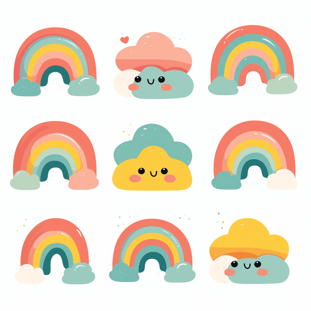 Rainbow Flow original repeating artwork