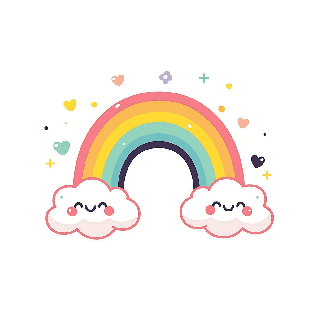 Rainbow Evening original repeating artwork