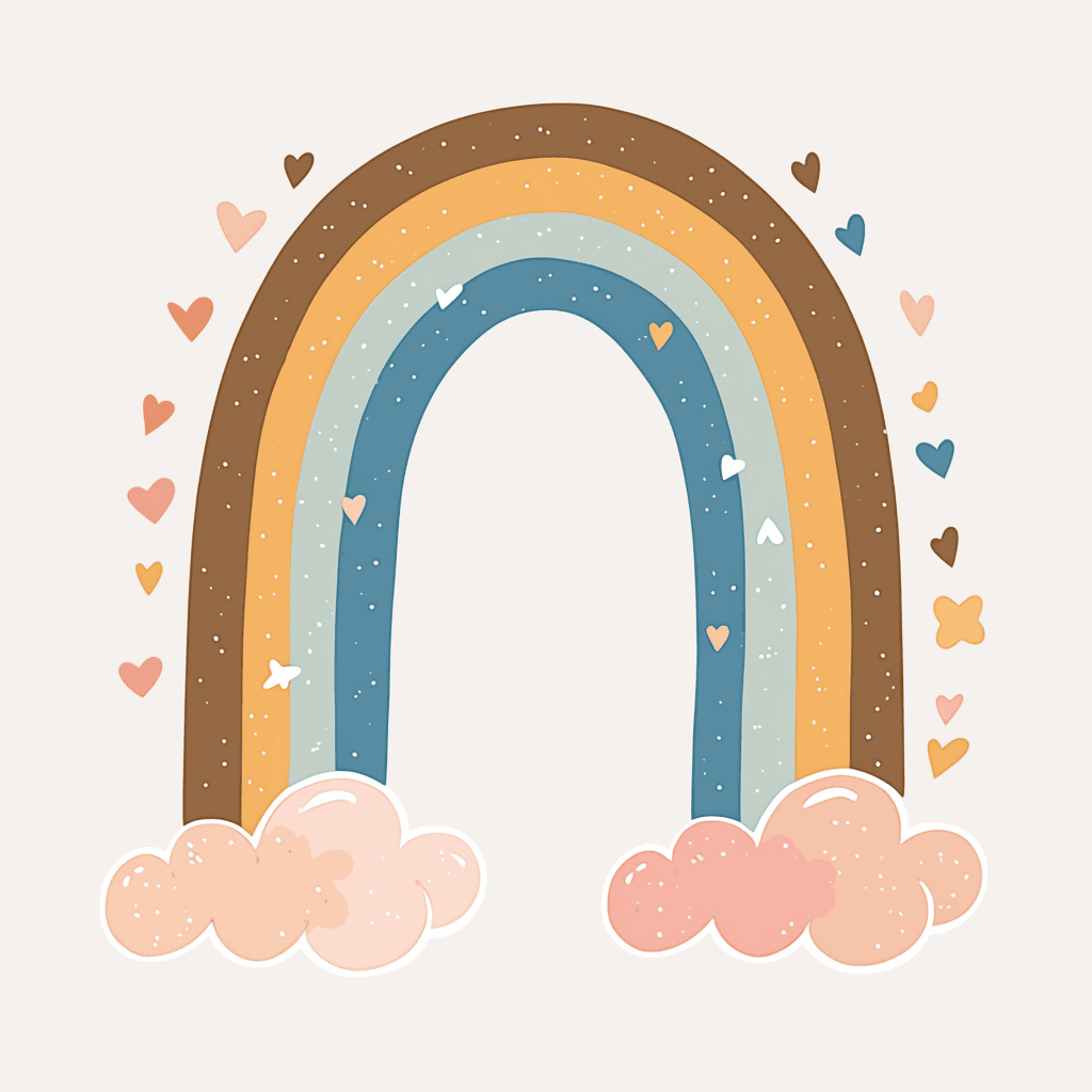 Rainbow Grow original repeating artwork