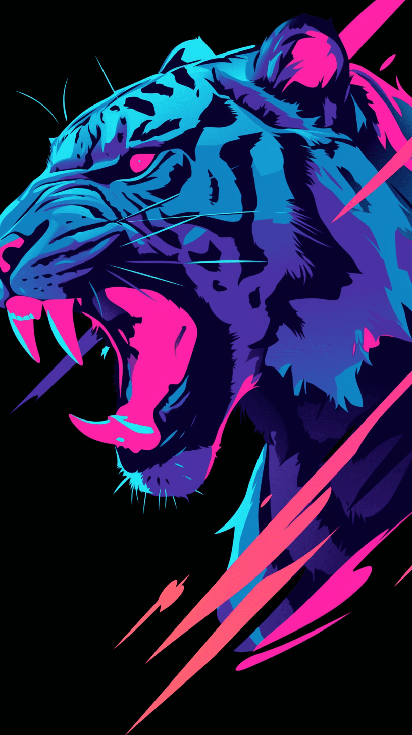 Tiger Carnival original repeating artwork