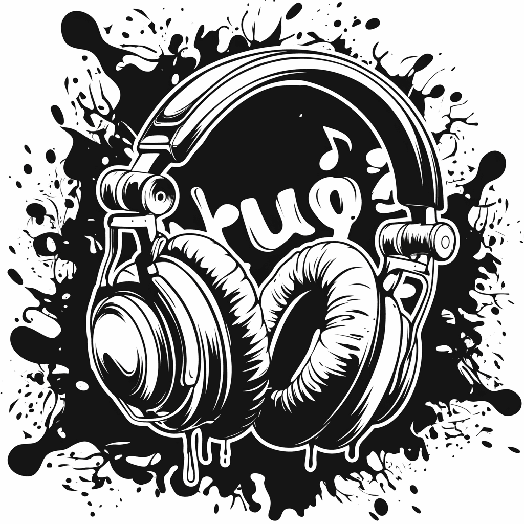 Headphones Tribe original repeating artwork