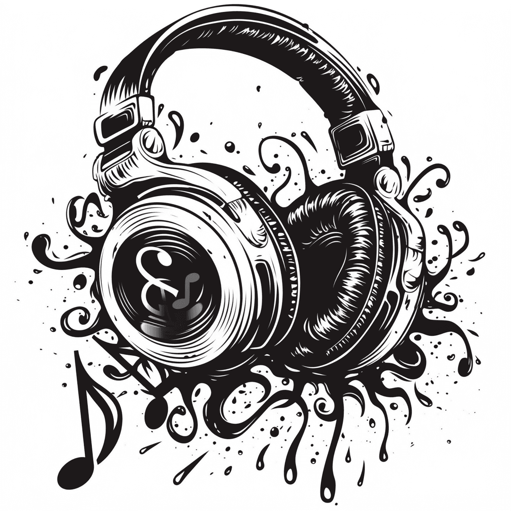 Headphones Pals original repeating artwork