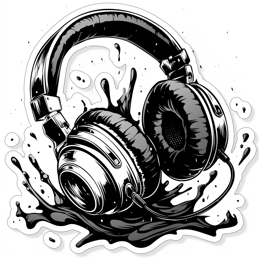 Headphones Gang original repeating artwork