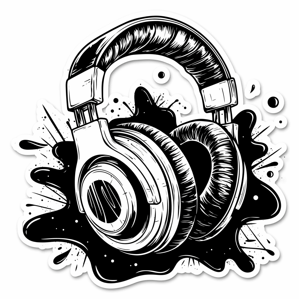 Headphones Squad original repeating artwork