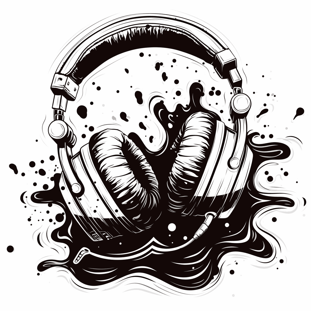 Headphones original repeating artwork