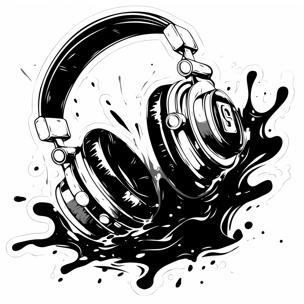 Headphones Club original repeating artwork