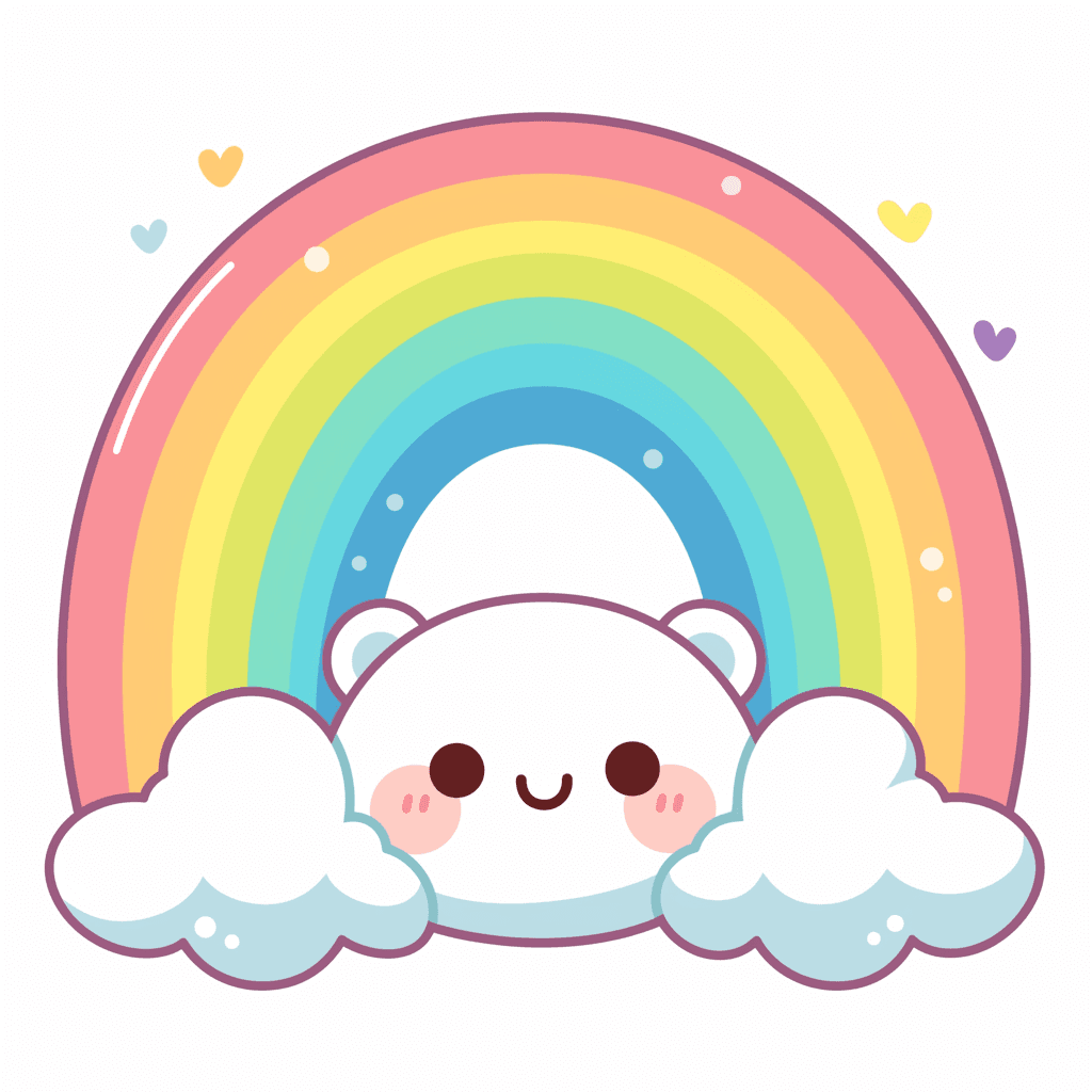 Rainbow Label original repeating artwork