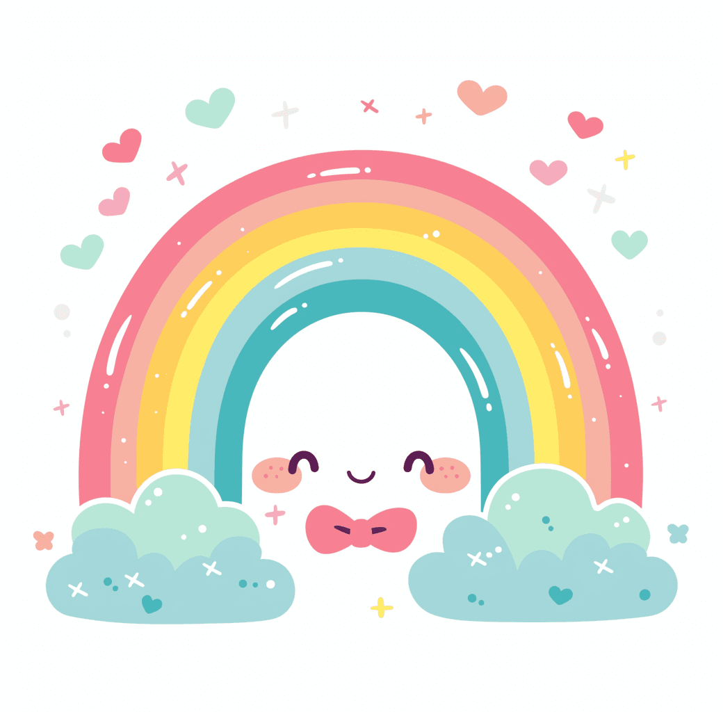 Rainbow Beats original repeating artwork