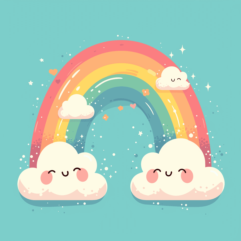Rainbow Night original repeating artwork