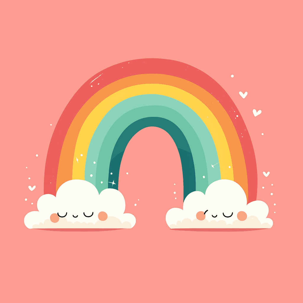 Rainbow 100 original repeating artwork