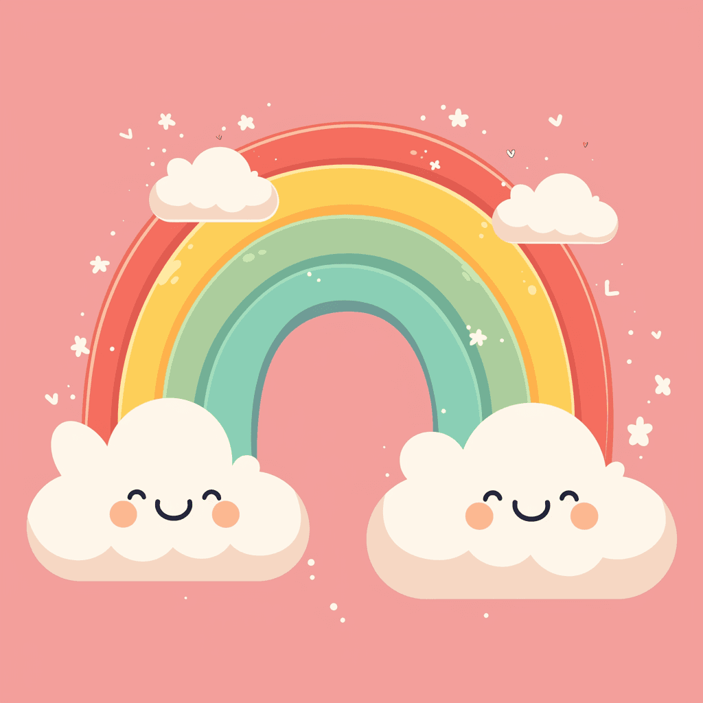 Rainbow Kick original repeating artwork