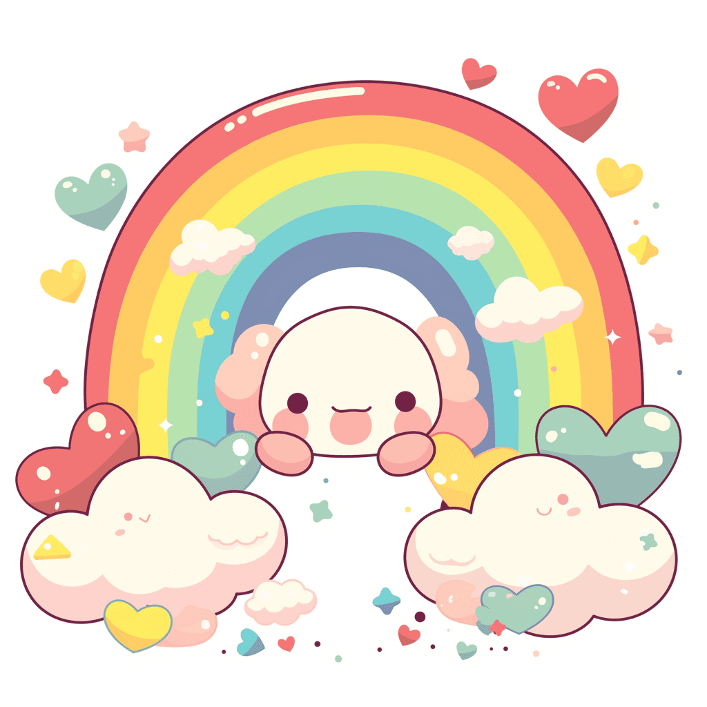 Cute Rainbow Fair original repeating artwork