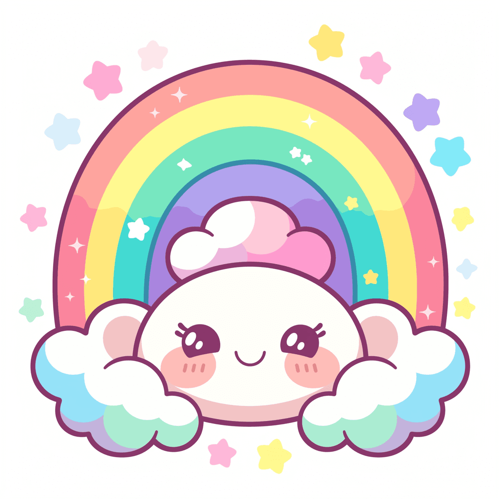 Cute Rainbow Parade original repeating artwork